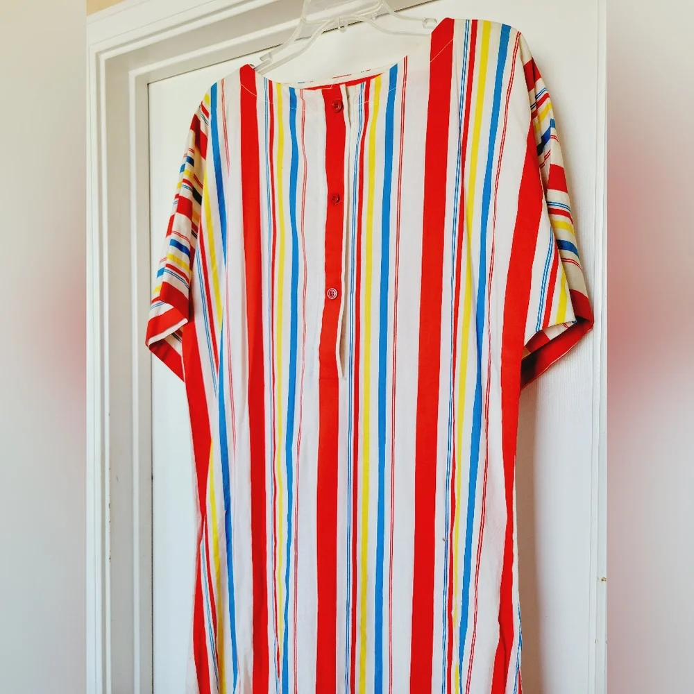 Vintage 60s / 70s Kaftan Maxi Dress - Picture 2 of 11